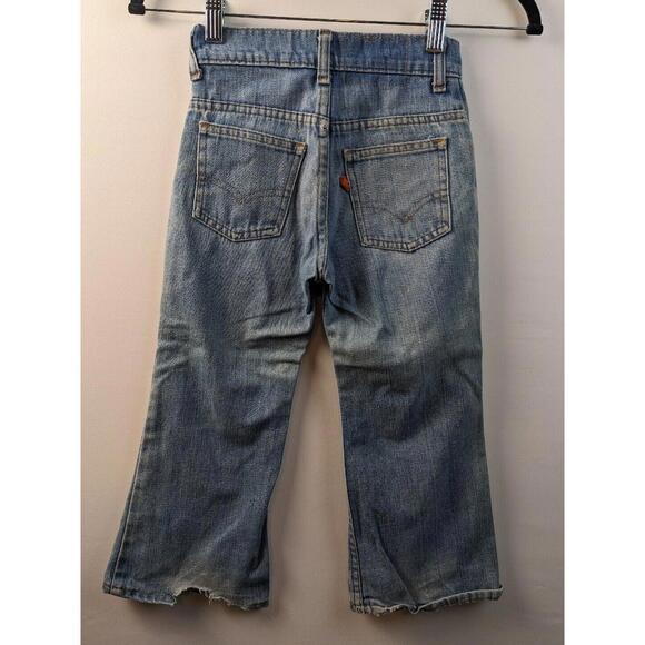 Levi's Orange Tab Denim Flare Jeans Kids size 4 Childrens Size Vintage 1970s... - Picture 3 of 9